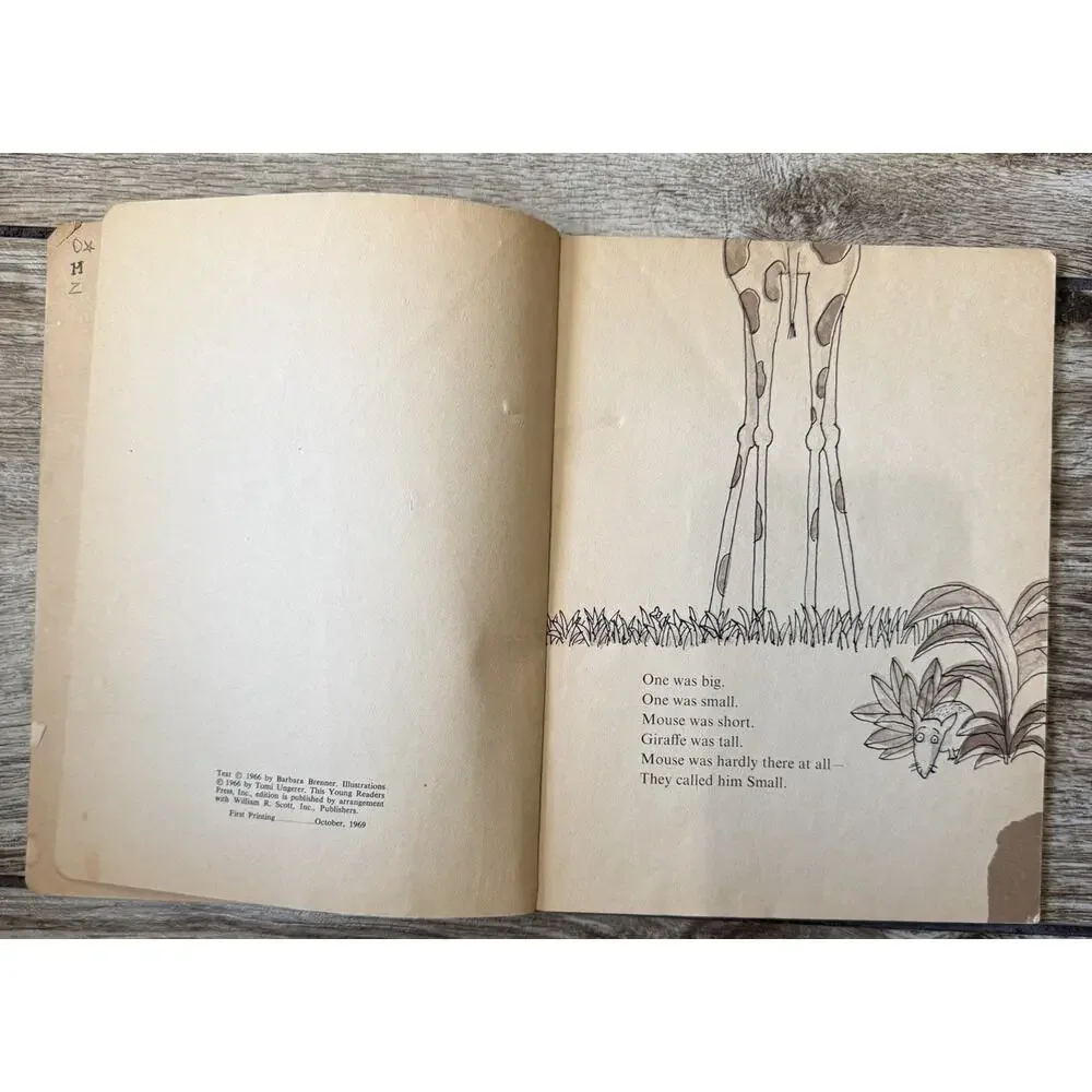 Vintage Mr. Tall and Mr. Small Book Barbara Brenner Tomi Ungerer 1st Print